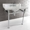 Kingston Brass KVPB36MOQ1 36-Inch Carrara Marble Console Sink, Marble White/Polished Chrome KVPB36MOQ1 - alternate 5